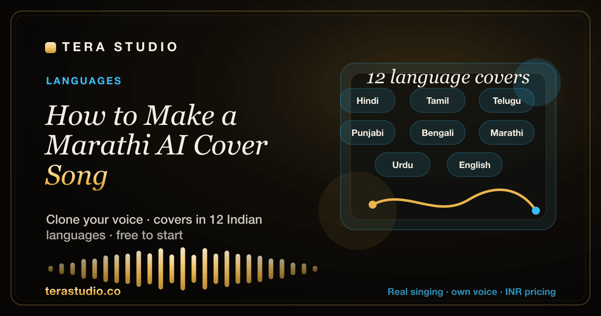 How to Make a Marathi AI Cover Song (2026) — Tera Studio